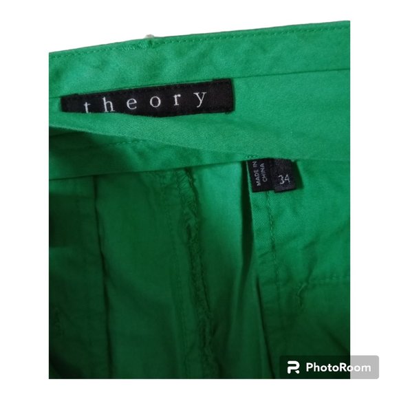 NWT Theory Men's Tonic CR Dolan Lightweight Cotton Woven Cuffed Pants Green 34 - Picture 7 of 17